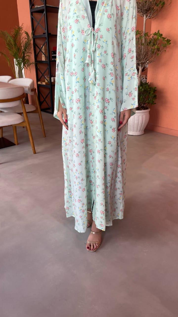 Green-Georgette-Chic-Floral-Kimono-&-Sheila-Set