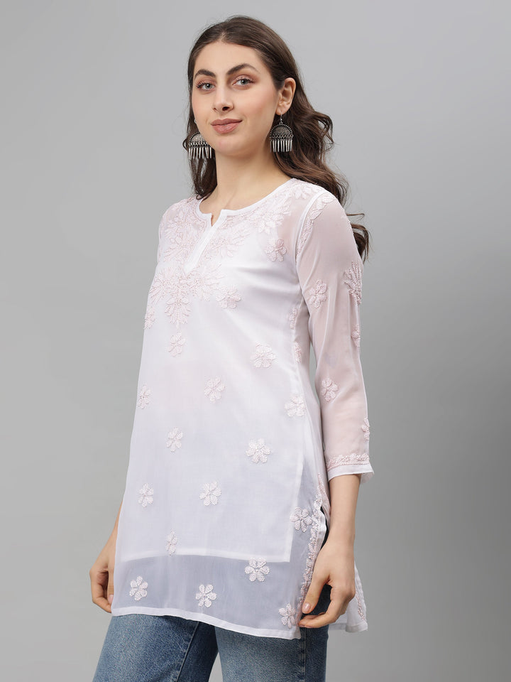 White-Georgette-Lucknowi-Chikankari-Tunic-ONLY