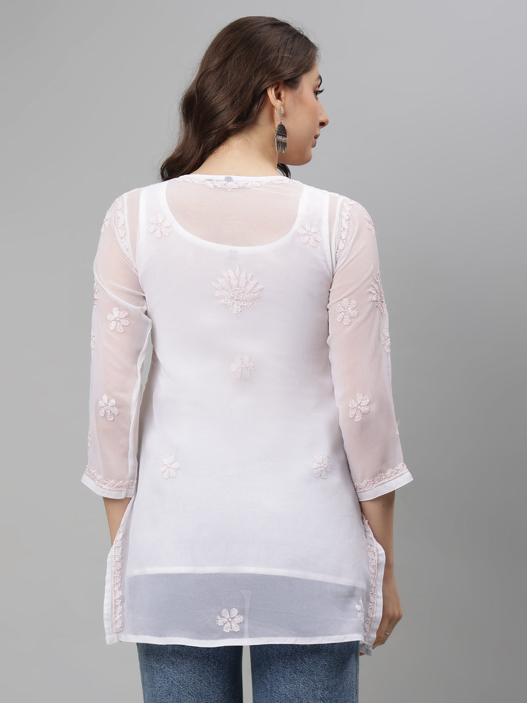 White-Georgette-Lucknowi-Chikankari-Tunic-ONLY