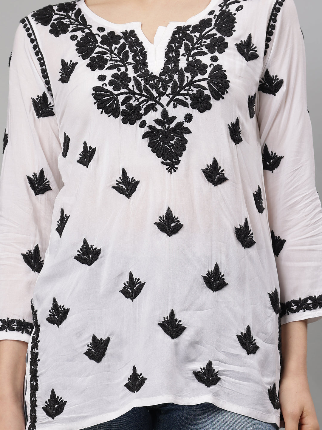 White-Modal-Lucknowi-Chikankari-Tunic-ONLY
