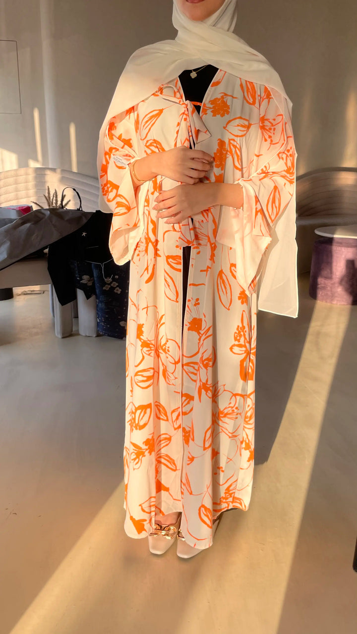 Coral-Georgette-Coral-Kimono-&-Sheila-Set