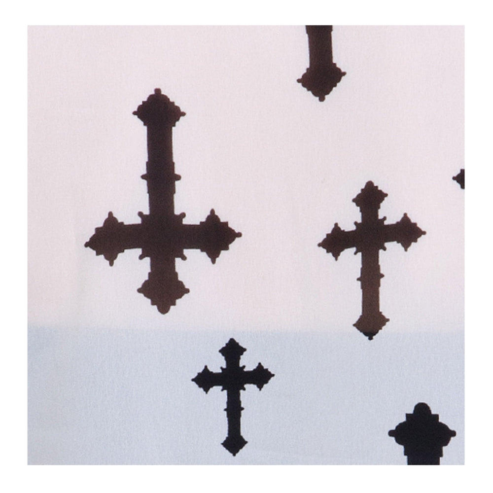 White-Polyester-Cross-Print-Shirt
