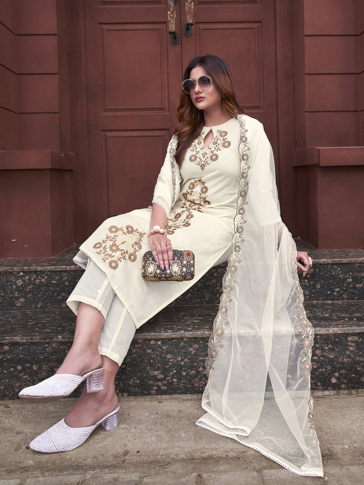 White-Pure-Cotton-Embroidered-Kurta-Set