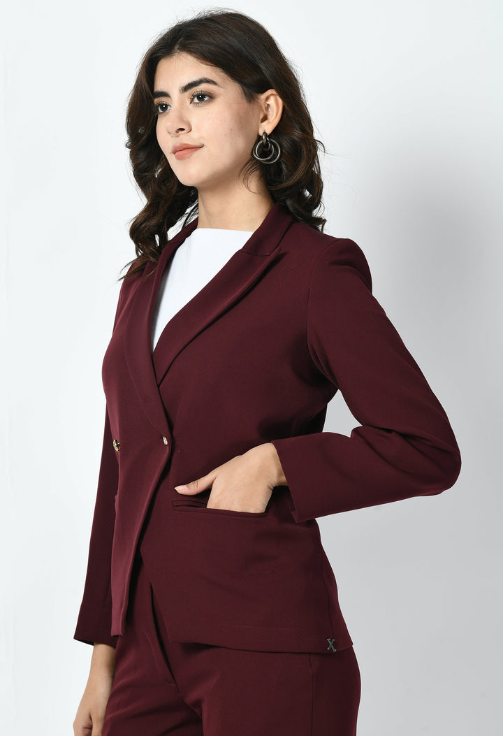 Wine-Cotton-Blend-Dominance-Solid-Formal-Blazer