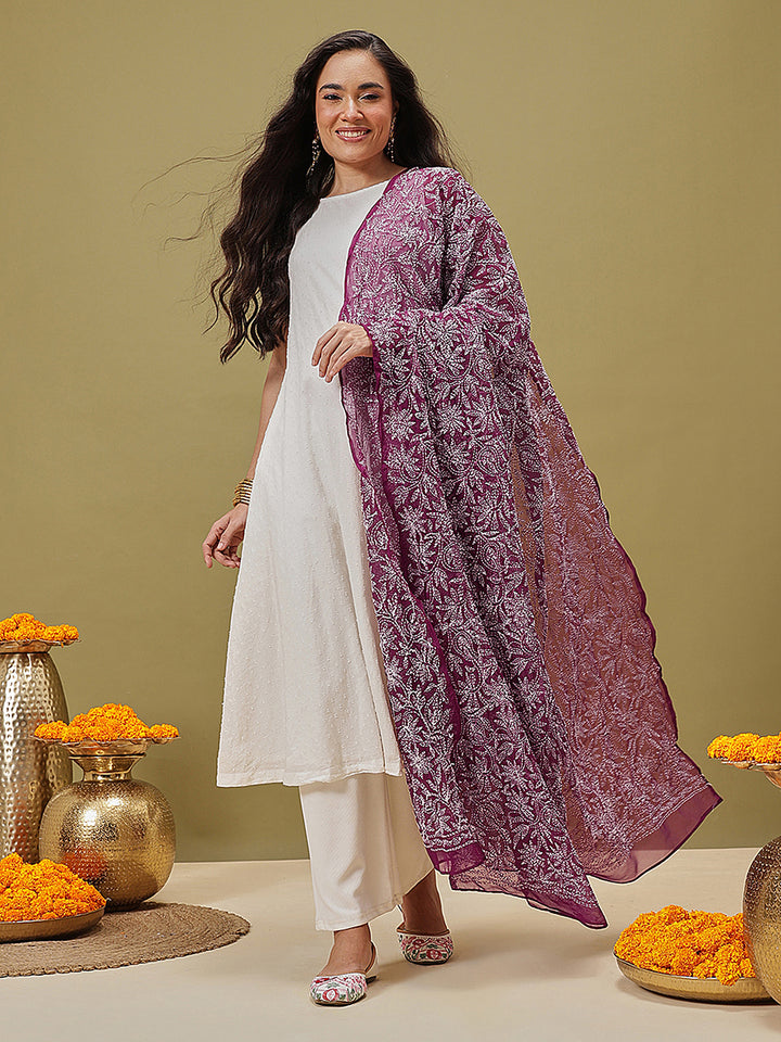 Wine-Kota-Tapchi-Chikankari-Dupatta-ONLY