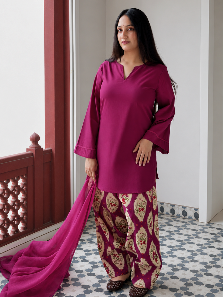Jamuni Sleeved Farshi Set