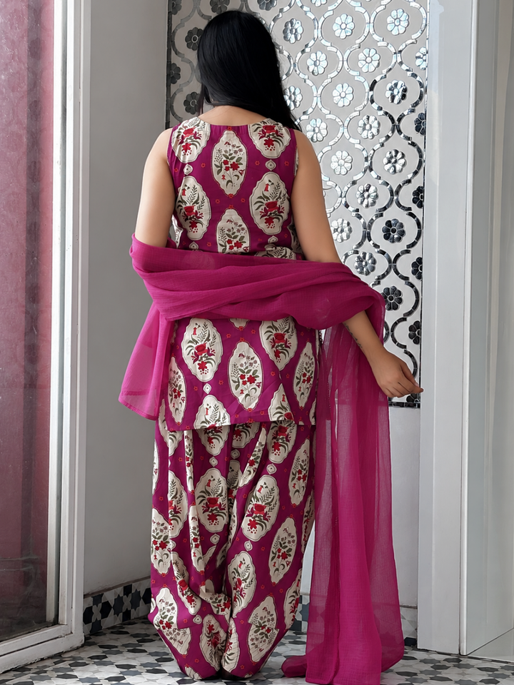 Jamuni Mughal Print Farshi Set