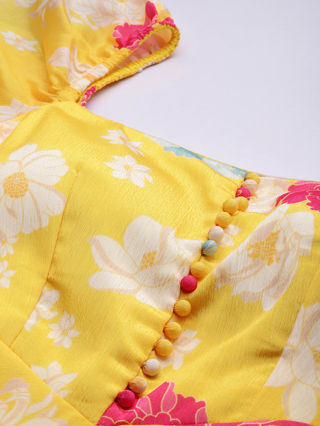 Yellow-Chinon-Digital-Printed-Smocking-Dress