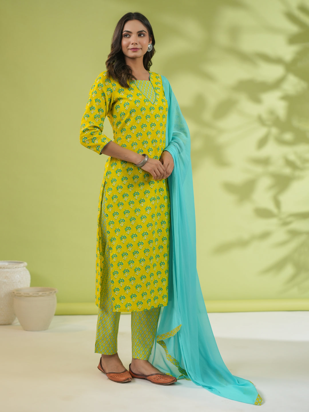 Yellow-Cotton-Ethnic-Motifs-Printed-3-Piece-Kurta-Set