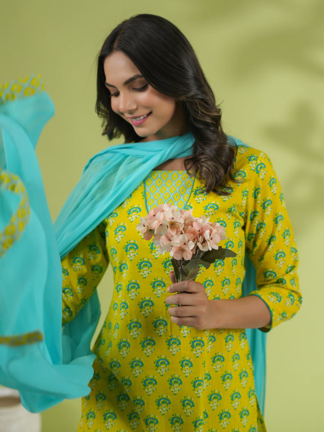 Yellow-Cotton-Ethnic-Motifs-Printed-3-Piece-Kurta-Set