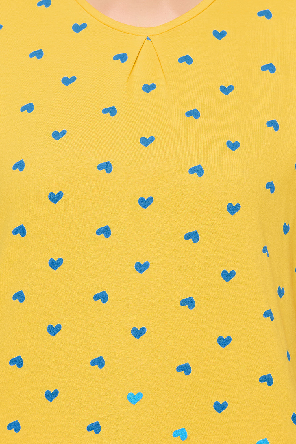 Yellow-Cotton-Heart-Print-Top-&-Pyjama-Set