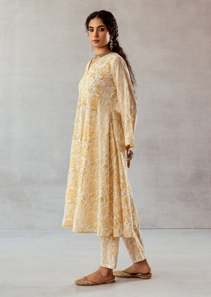 Yellow-Cotton-Pleated-Anarkali-Set