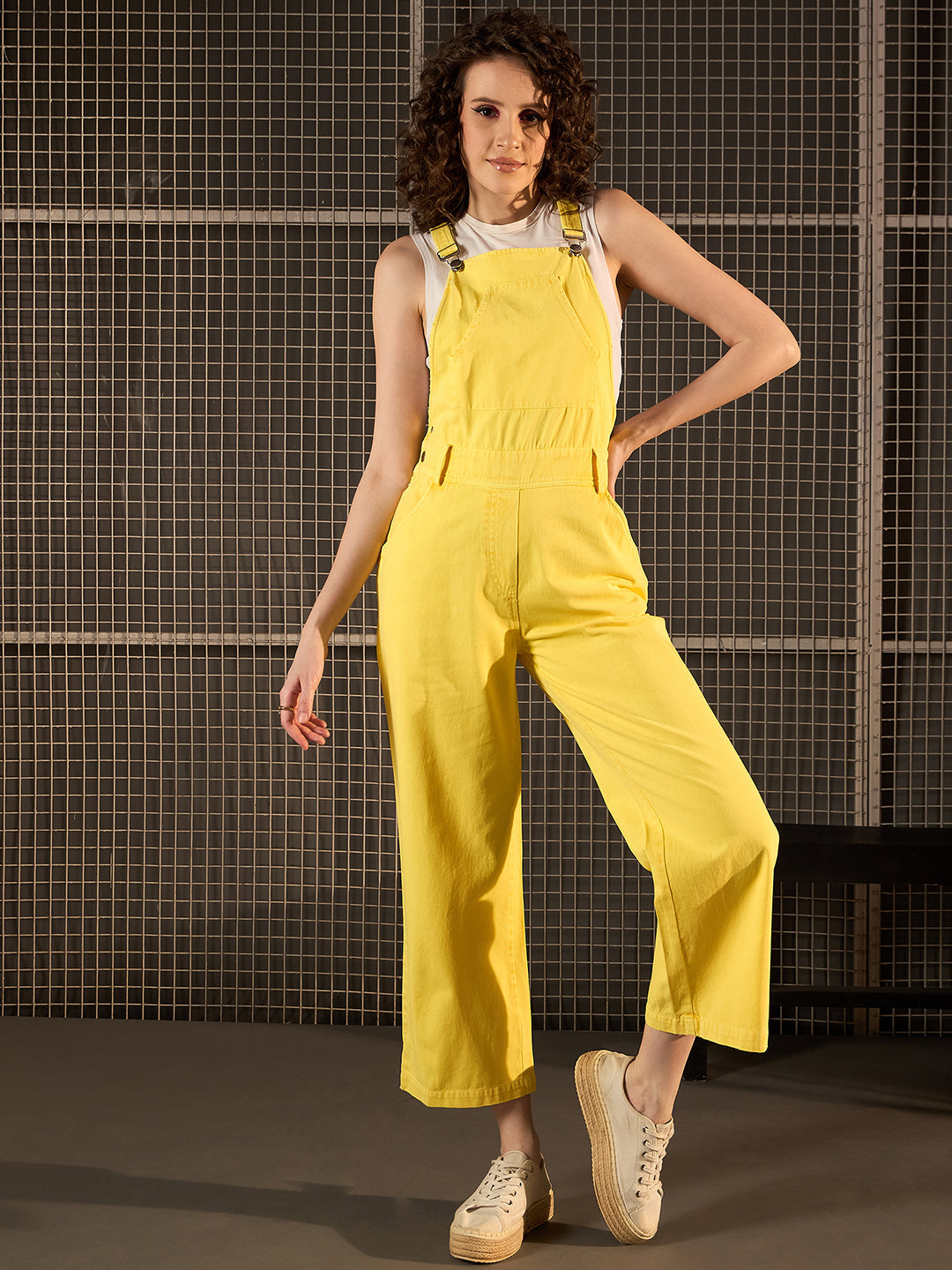 Yellow-Denim-Solid-Dungaree-(T-Shirt-Not-Included)