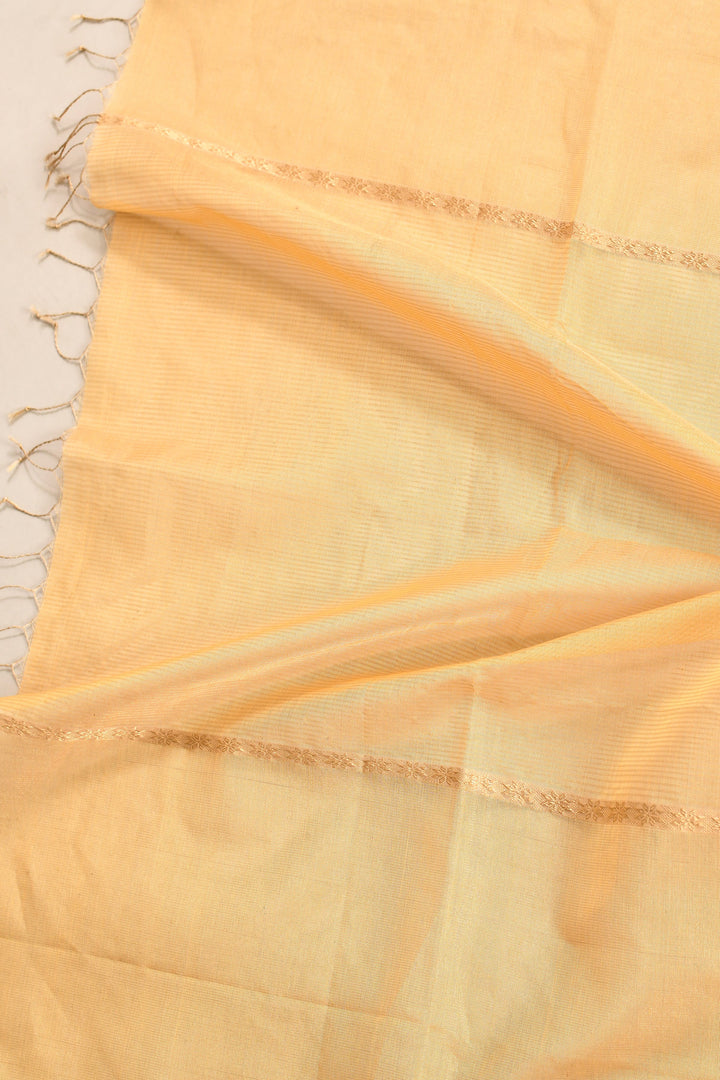 Yellow-Maheshwari-Solid-Dupatta