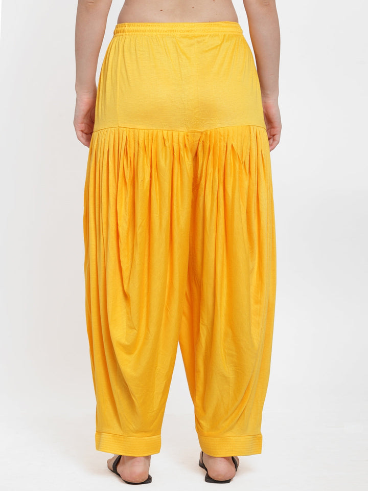 Yellow Modern Lycra Patiyala Salwar Pant