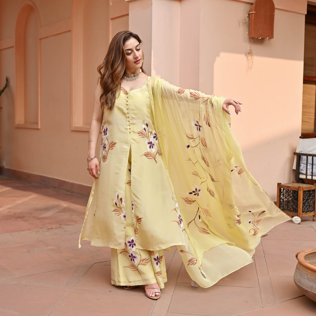 Yellow-Muslin-Floral-Printed-Straight-3-Piece-Kurta-Set