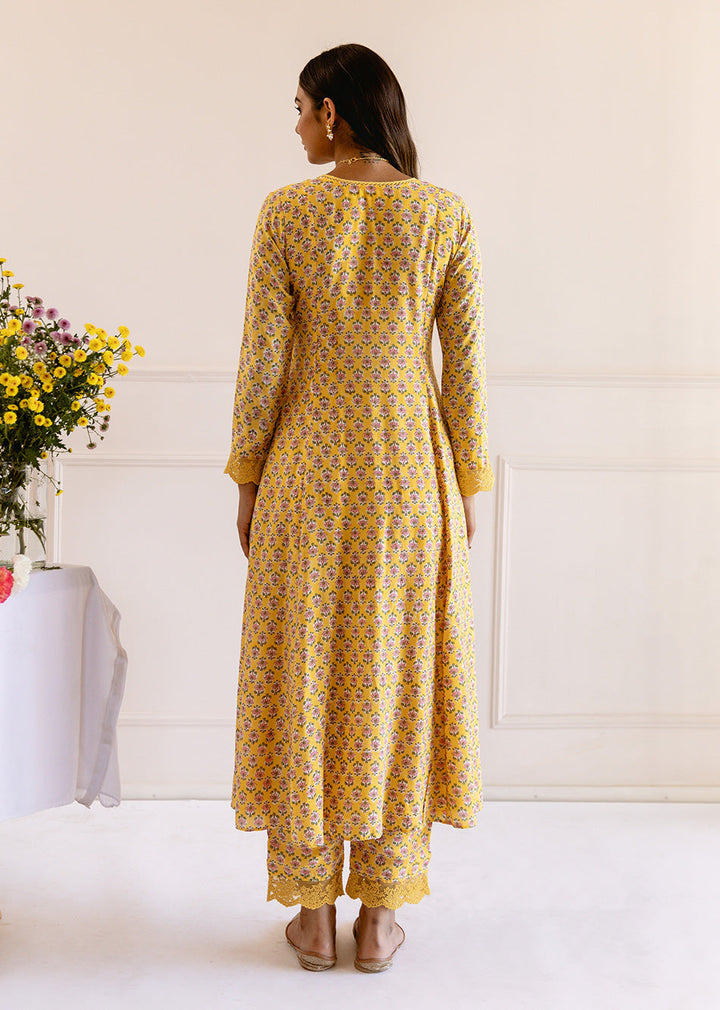 Yellow-Muslin-Silk-Printed-Cross-Gathered-Anarkali-Set