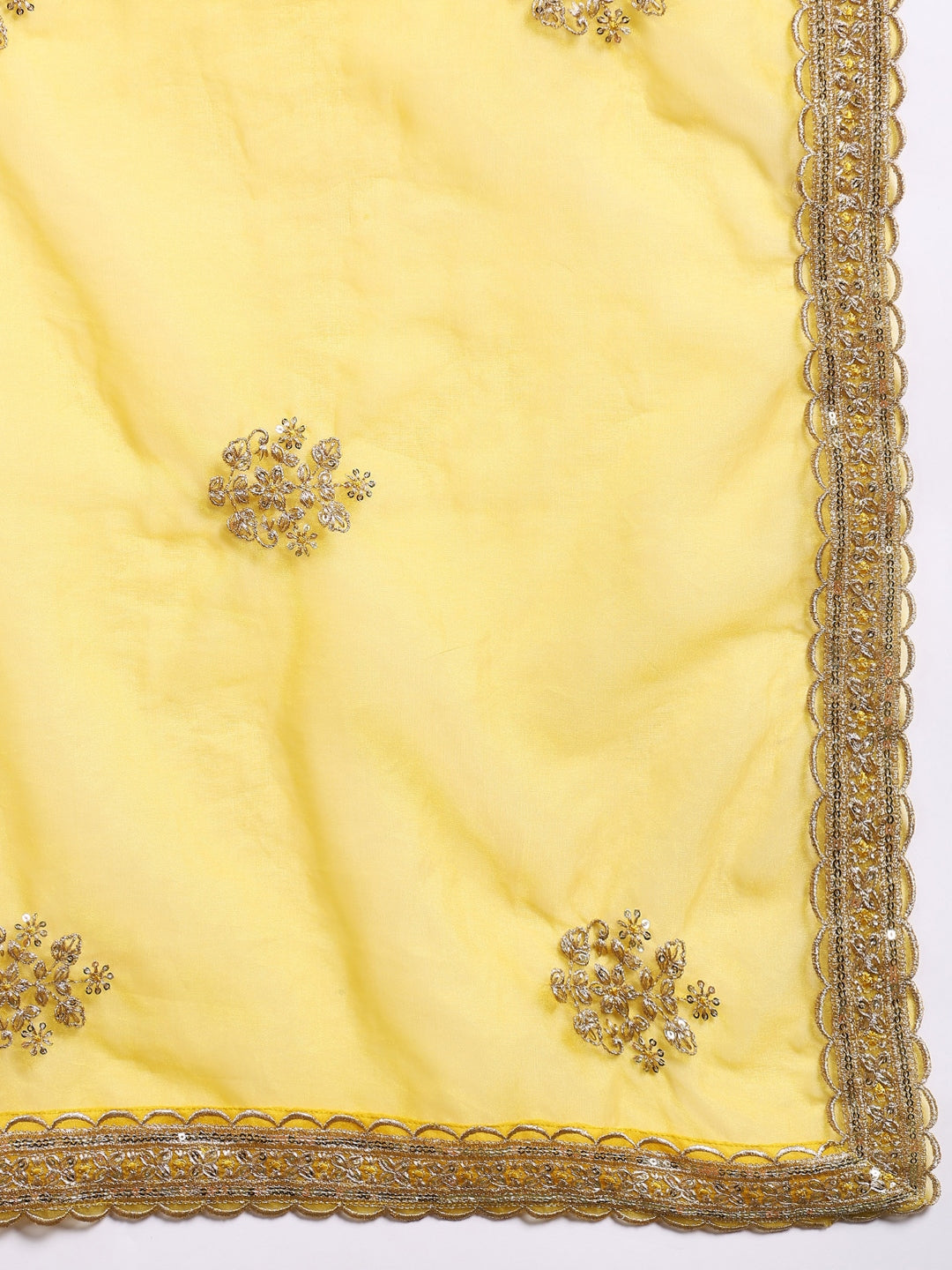 Yellow-Silk-Blend-Solid-Solid-Straight-3-Piece-Kurta-Set