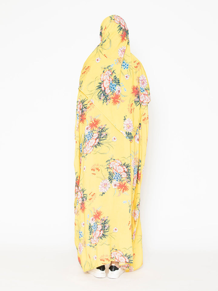 Yellow-Viscose-Sanguine-Mix-Floral-Prayer-Gown