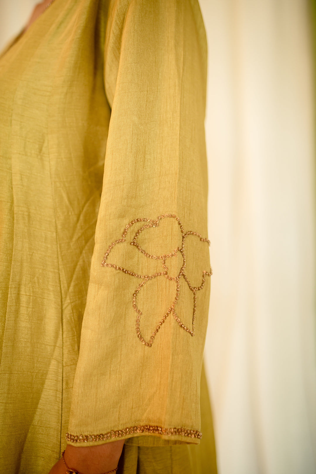 Yellow-Chanderi-Naka-Tikki-Work-2-Piece-Kurta-Set