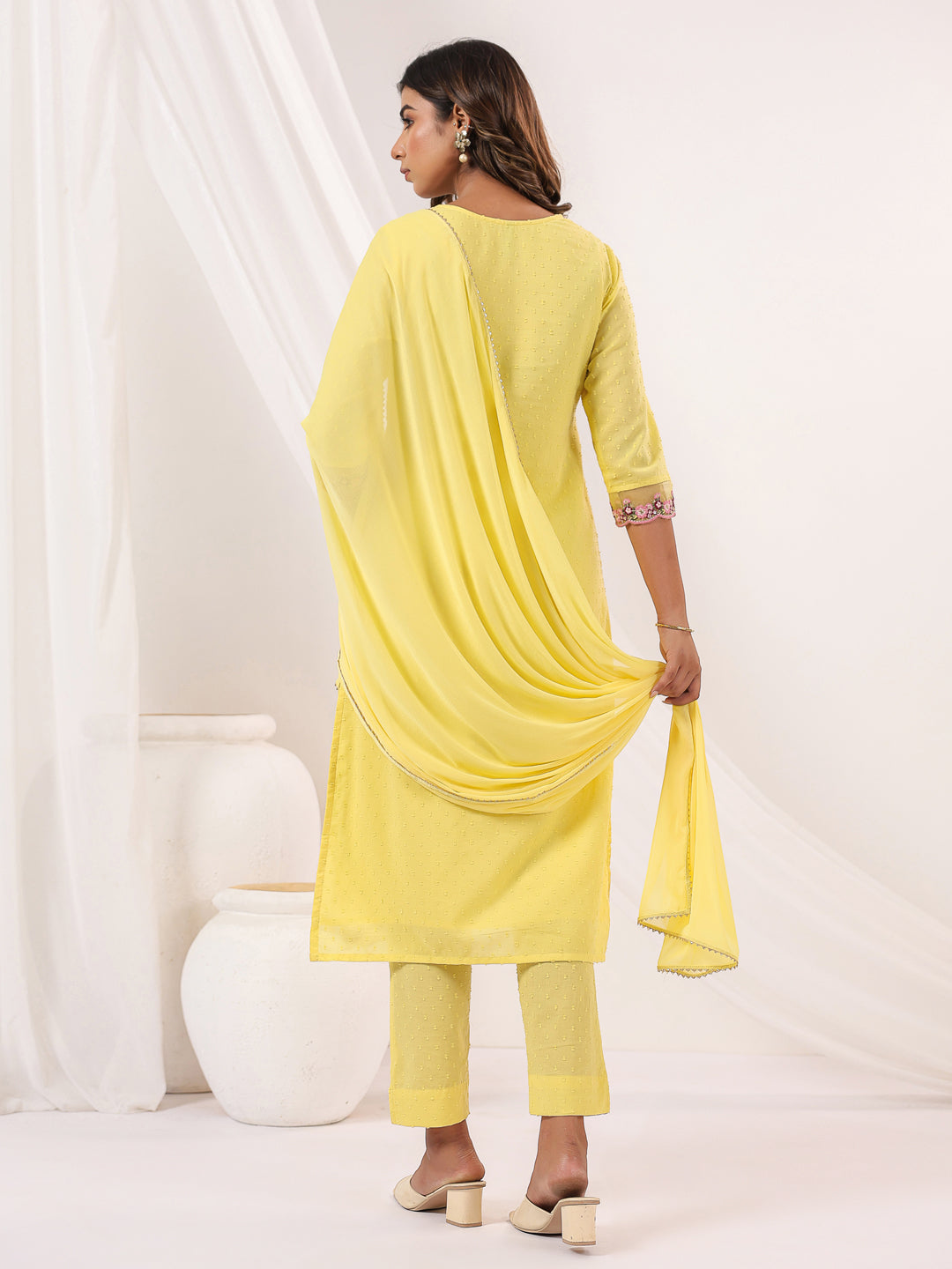 Yellow-Dobby-Cotton-Straight-Embroidered-3-Piece-Kurta-Set