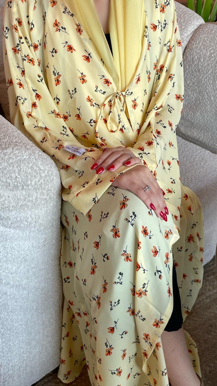 Cream-Georgette-Creme-Floral-Kimono-&-Sheila-Set
