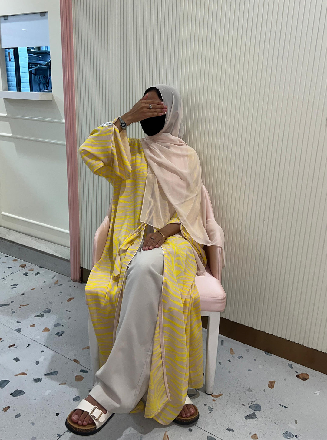 Yellow-Georgette-Lemonade-Kimono-&-Sheila-Set-
