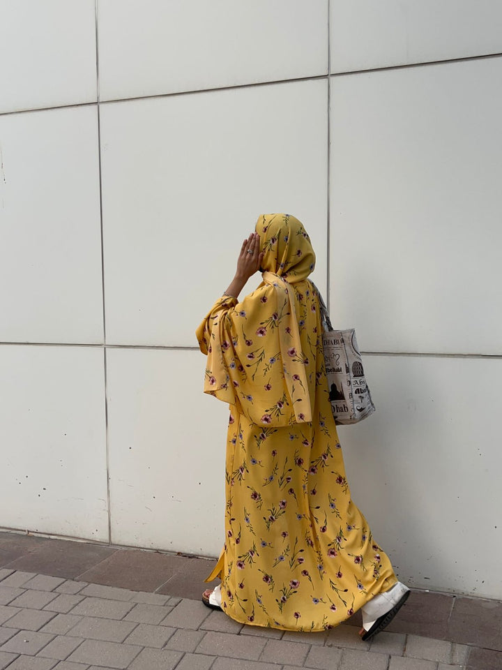 Mustard-Georgette-Mustard-Kimono-&-Sheila-Set