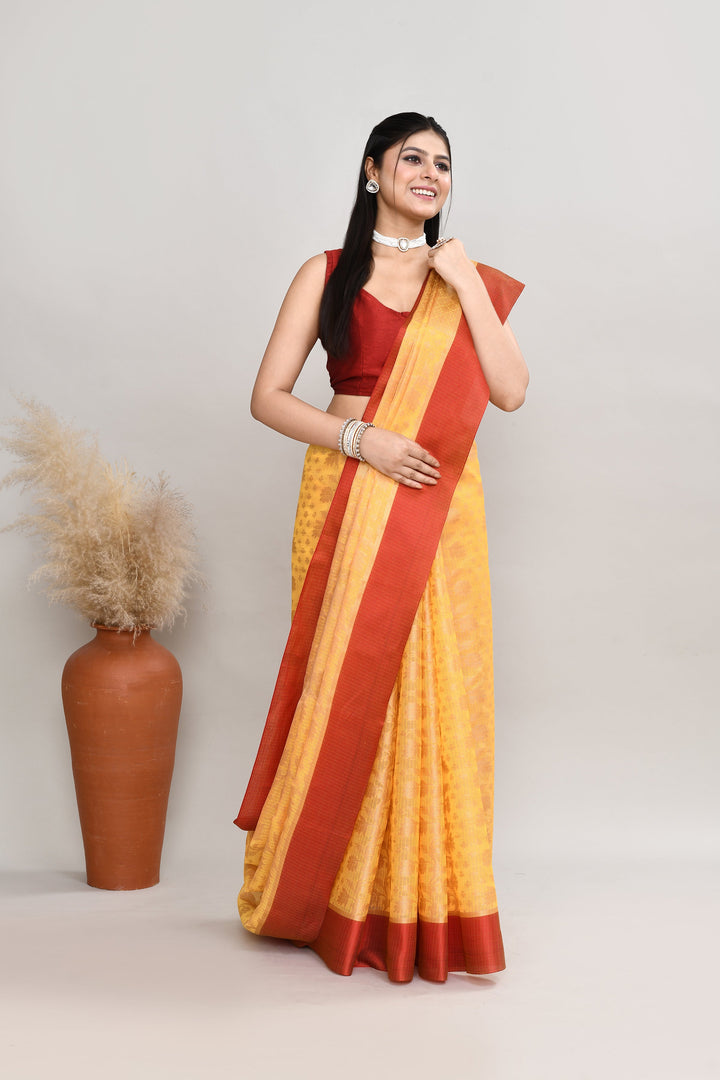 Yellow-Kota-Silk-Banarasi-Zari-Work-Saree