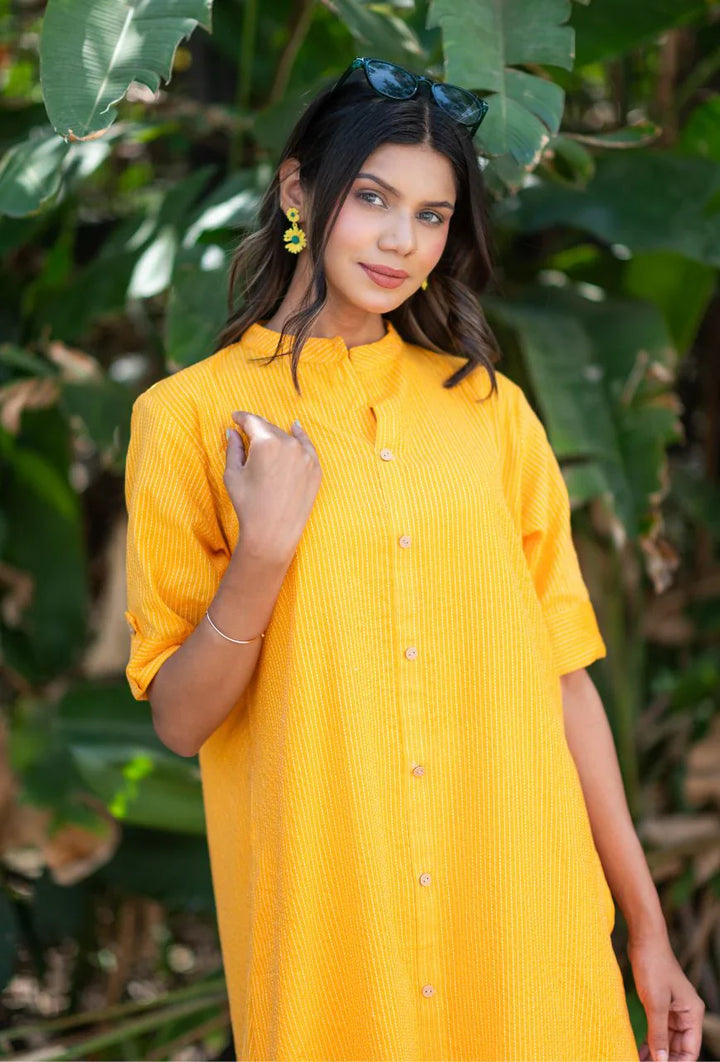Yellow-Pure-Cotton-Poppy-Kantha-2-Piece-Kurta-Set