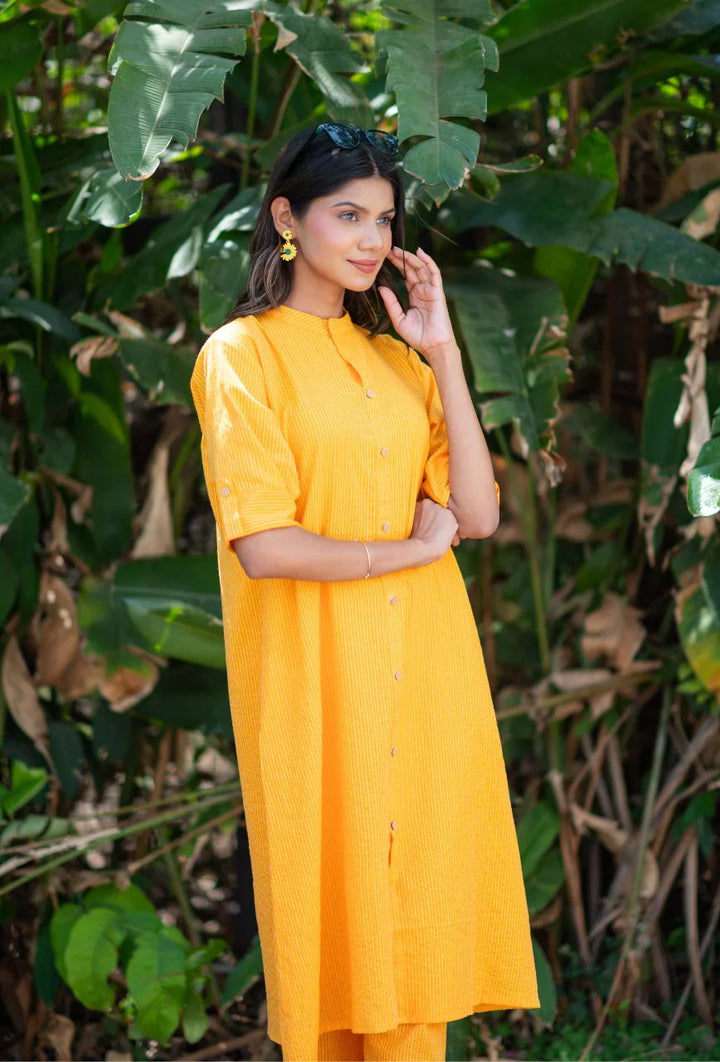 Yellow-Pure-Cotton-Poppy-Kantha-2-Piece-Kurta-Set