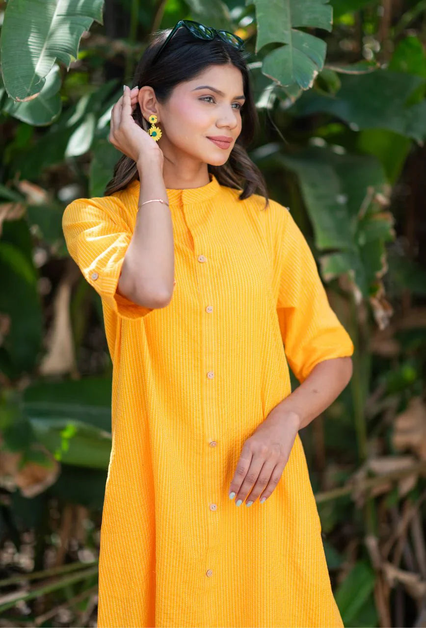 Yellow-Pure-Cotton-Poppy-Kantha-2-Piece-Kurta-Set