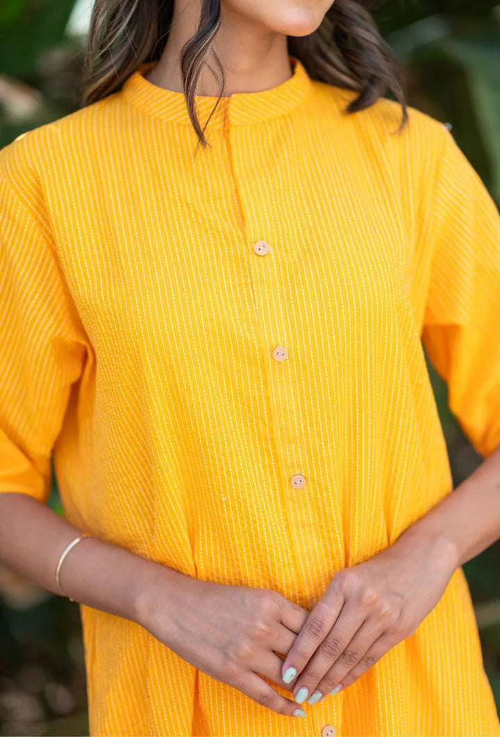 Yellow-Pure-Cotton-Poppy-Kantha-2-Piece-Kurta-Set
