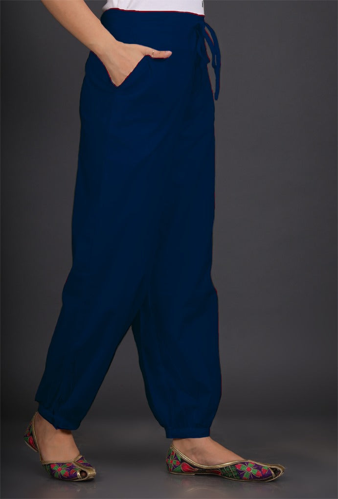 Afghani Salwar Pants In Navy Blue