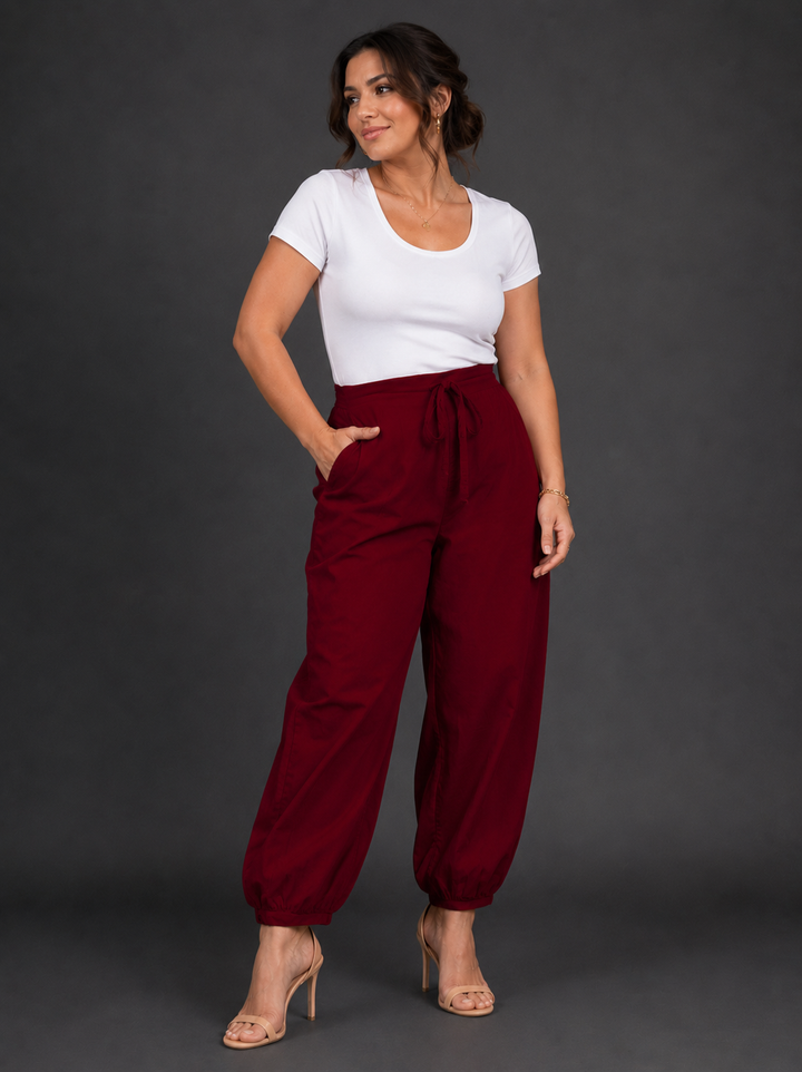 Maroon Red Salwar Pants