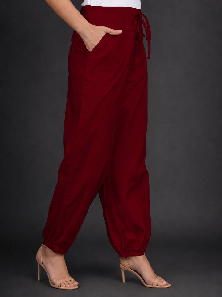 Maroon Red Salwar Pants