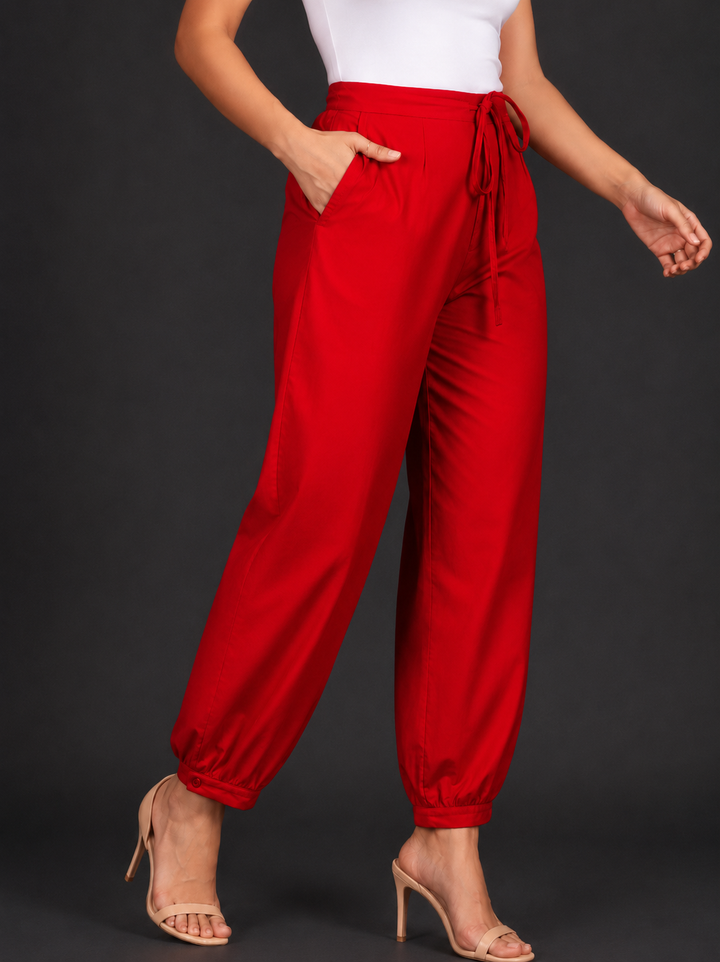 Apple Red Salwar Pants