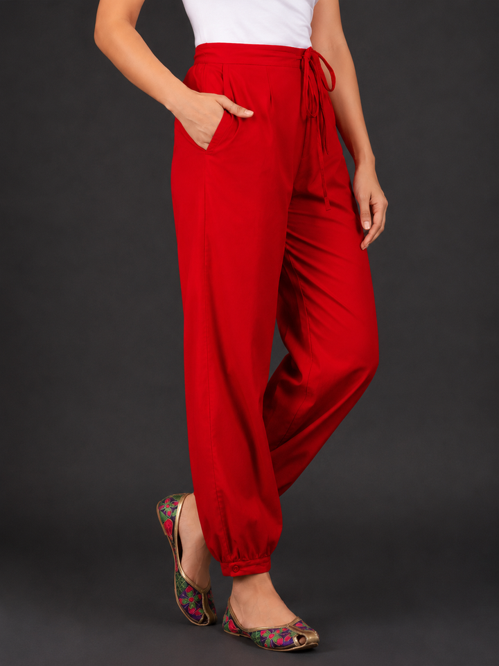 Apple Red Salwar Pants