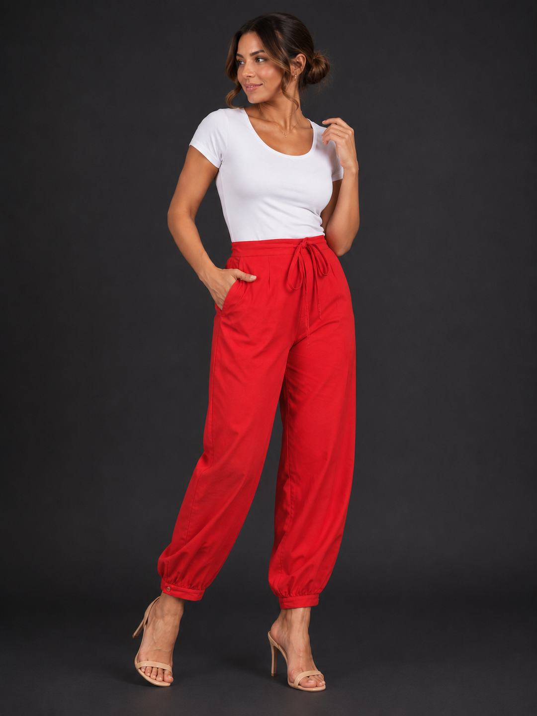 Apple Red Salwar Pants