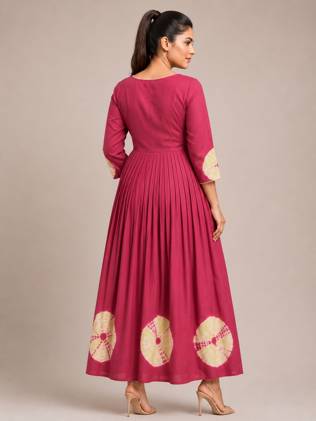 Pink Embroidered Dress