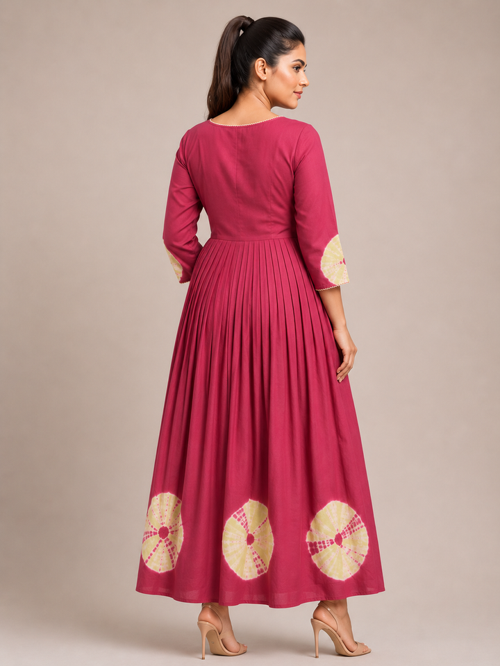 Pink Embroidered Dress