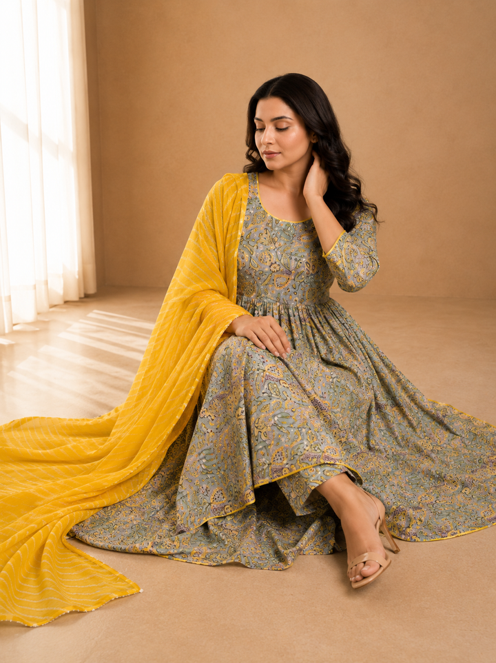 Kashish Kurta Pant & Lehriya Dupatta Set