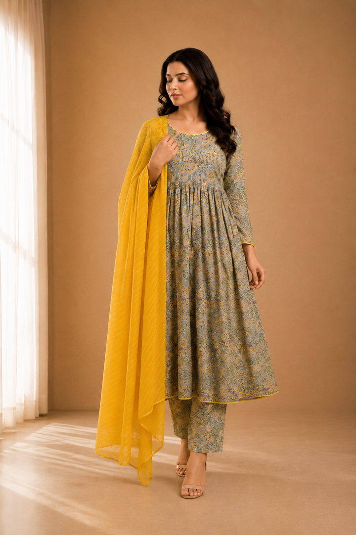 Kashish Kurta Pant & Lehriya Dupatta Set