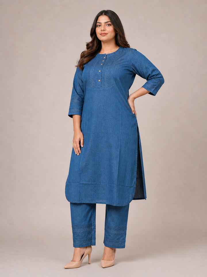 Teal Kurta Pant Set