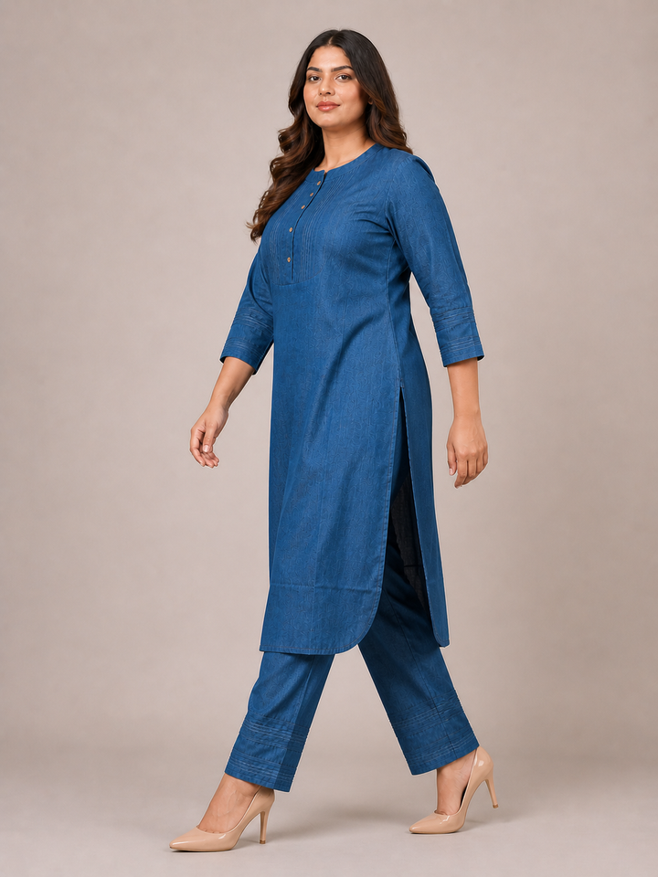 Teal Kurta Pant Set