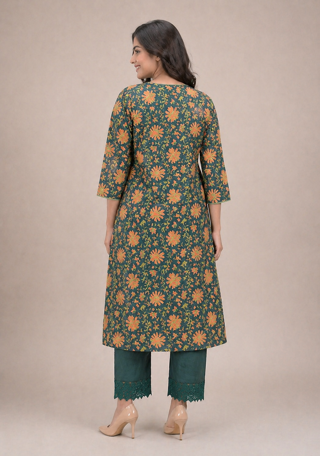 DeepGreen Kurta Dupatta Pants Set