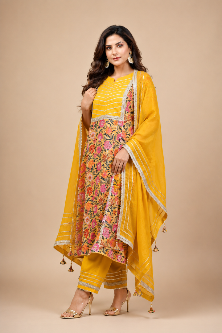 Mustard yellow Cotton Set