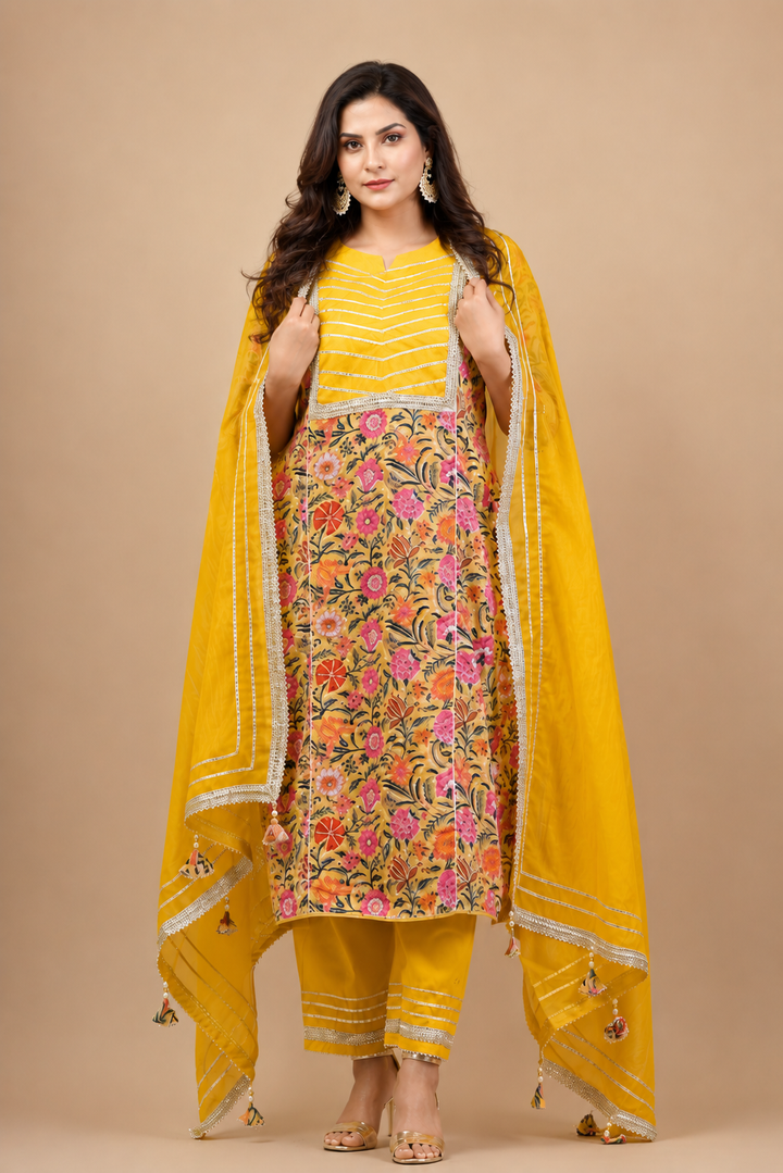 Mustard yellow Cotton Set