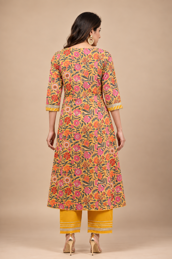 Mustard yellow Cotton Set