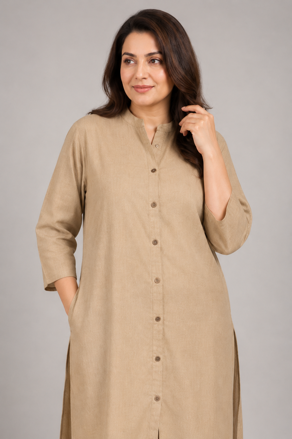 Chikoo Cotton Kurta